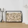 Leñero negro 90x28x65 cm Acero laminado en frío von , Brennholztaschen und -halter - Ref: Foro24-864203, Preis: 59,63 €, Raba...
