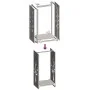Leñero 40x30x80 cm acero inoxidable by , Firewood bags and holders - Ref: Foro24-864229, Price: 66,82 €, Discount: %