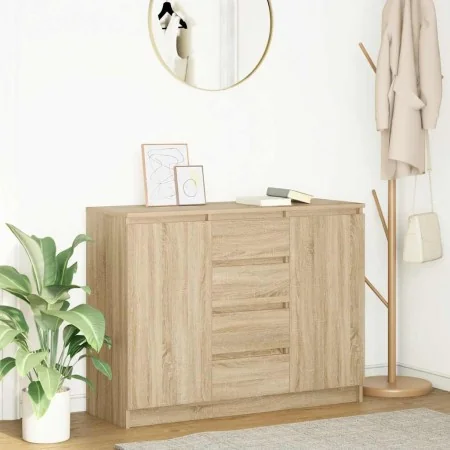 Aparador con cajones roble Sonoma 100,5x35x76 cm by , Sideboards - Ref: Foro24-3328446, Price: 138,16 €, Discount: %