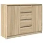 Aparador con cajones roble Sonoma 100,5x35x76 cm by , Sideboards - Ref: Foro24-3328446, Price: 138,16 €, Discount: %