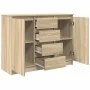 Aparador con cajones roble Sonoma 100,5x35x76 cm by , Sideboards - Ref: Foro24-3328446, Price: 138,16 €, Discount: %