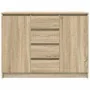 Aparador con cajones roble Sonoma 100,5x35x76 cm by , Sideboards - Ref: Foro24-3328446, Price: 138,16 €, Discount: %