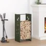Leñero verde oliva 40x30x80 cm Acero laminado en frío von , Brennholztaschen und -halter - Ref: Foro24-864222, Preis: 57,72 €...