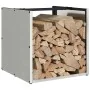 Leñero de acero inoxidable 40x40x40 cm by , Firewood bags and holders - Ref: Foro24-864241, Price: 56,25 €, Discount: %