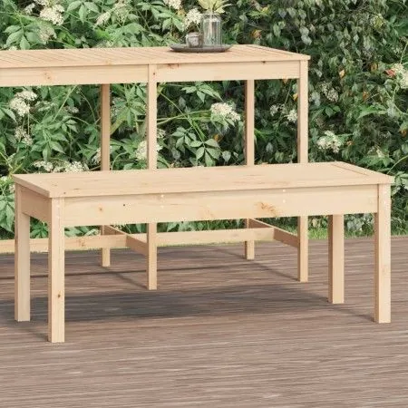 Massivholz-Gartenbank Kiefer 109x44x45 cm von vidaXL, Gartenbänke - Ref: Foro24-824004, Preis: 57,08 €, Rabatt: %