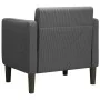 Sillón con reposabrazos gris oscuro 54 cm tejido de pana by , Armchairs - Ref: Foro24-4100516, Price: 132,71 €, Discount: %