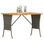 Mesa de jardín superficie de madera ratán PE gris 105x75x72 cm by , Garden tables - Ref: Foro24-4104139, Price: 129,05 €, Dis...