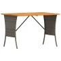 Mesa de jardín superficie de madera ratán PE gris 105x75x72 cm by , Garden tables - Ref: Foro24-4104139, Price: 129,05 €, Dis...