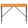 Mesa de jardín superficie de madera ratán PE gris 105x75x72 cm by , Garden tables - Ref: Foro24-4104139, Price: 129,05 €, Dis...