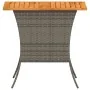 Mesa de jardín superficie de madera ratán PE gris 105x75x72 cm by , Garden tables - Ref: Foro24-4104139, Price: 129,05 €, Dis...
