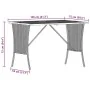 Mesa de jardín superficie de madera ratán PE gris 105x75x72 cm by , Garden tables - Ref: Foro24-4104139, Price: 129,05 €, Dis...