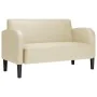 Sofá Loveseat color crema 110 cm cuero sintética by , Sofas - Ref: Foro24-4100537, Price: 173,03 €, Discount: %