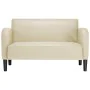 Sofá Loveseat color crema 110 cm cuero sintética by , Sofas - Ref: Foro24-4100537, Price: 173,03 €, Discount: %