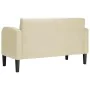Sofá Loveseat color crema 110 cm cuero sintética by , Sofas - Ref: Foro24-4100537, Price: 173,03 €, Discount: %