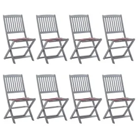 Sillas de jardín plegables 8 uds y cojines madera maciza acacia by , Garden chairs - Ref: Foro24-3078303, Price: 397,90 €, Di...
