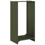 Leñero verde oliva 40x30x80 cm Acero laminado en frío by , Firewood bags and holders - Ref: Foro24-864234, Price: 57,77 €, Di...