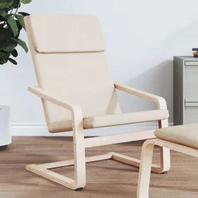 Sillón relajante de tela color crema by , Armchairs - Ref: Foro24-352445, Price: 71,40 €, Discount: %
