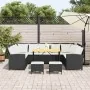 Juego de sofás jardín 4 pzas con cojines ratán sintético negro by , Garden sets - Ref: Foro24-3365338, Price: 802,68 €, Disco...