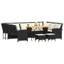 Juego de sofás jardín 4 pzas con cojines ratán sintético negro by , Garden sets - Ref: Foro24-3365338, Price: 802,68 €, Disco...