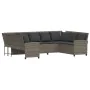 Sofá de jardín con cojines ratán sintético gris von , Gartensets - Ref: Foro24-3365331, Preis: 645,79 €, Rabatt: %