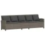 Sofá de jardín con cojines ratán sintético gris von , Gartensets - Ref: Foro24-3365331, Preis: 645,79 €, Rabatt: %