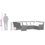 Sofá de jardín con cojines ratán sintético gris von , Gartensets - Ref: Foro24-3365331, Preis: 645,79 €, Rabatt: %