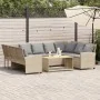 Sofá de jardín con cojines ratán sintético beige by , Garden sets - Ref: Foro24-3365333, Price: 645,79 €, Discount: %