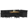 Set de sofás de jardín en forma de L con cojines 4 pzas negro by , Garden sets - Ref: Foro24-3365325, Price: 662,40 €, Discou...