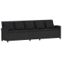 Set de sofás de jardín en forma de L con cojines 4 pzas negro by , Garden sets - Ref: Foro24-3365325, Price: 662,40 €, Discou...