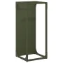 Leñero verde oliva 25x25x60 cm Acero laminado en frío von , Brennholztaschen und -halter - Ref: Foro24-864262, Preis: 37,38 €...