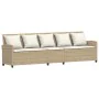 Juego de sofás de jardín en forma de L con cojines 4 pzas beige by , Garden sets - Ref: Foro24-3365327, Price: 672,94 €, Disc...