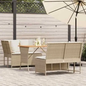 Juego de sofás de jardín con cojines beige 3 pzas ratán PE de , Conjuntos de jardín - Ref: Foro24-3365344, Precio: 435,26 €, ...