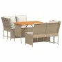 Juego de sofás de jardín con cojines beige 3 pzas ratán PE by , Garden sets - Ref: Foro24-3365344, Price: 435,26 €, Discount: %
