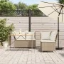 Juego de sofás de jardín con cojines beige 3 pzas ratán PE by , Garden sets - Ref: Foro24-3365344, Price: 435,26 €, Discount: %