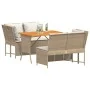 Juego de sofás de jardín con cojines beige 3 pzas ratán PE by , Garden sets - Ref: Foro24-3365344, Price: 435,26 €, Discount: %