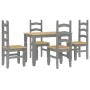 Juego de comedor Panama 5 pzas madera maciza de pino gris by , Furniture sets for kitchens and dining rooms - Ref: Foro24-334...