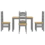 Juego de comedor Panama 5 pzas madera maciza de pino gris by , Furniture sets for kitchens and dining rooms - Ref: Foro24-334...