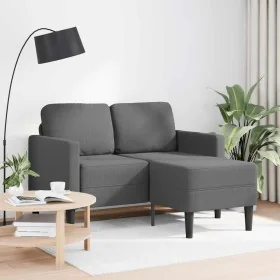 Sofá de 2 plazas con chaise longue en forma L gris oscuro 125cm by , Sofas - Ref: Foro24-4107062, Price: 323,81 €, Discount: %