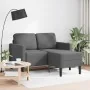Sofá de 2 plazas con chaise longue en forma L gris oscuro 125cm by , Sofas - Ref: Foro24-4107062, Price: 303,60 €, Discount: %