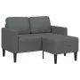 Sofá de 2 plazas con chaise longue en forma L gris oscuro 125cm by , Sofas - Ref: Foro24-4107062, Price: 303,60 €, Discount: %