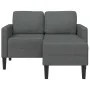 Sofá de 2 plazas con chaise longue en forma L gris oscuro 125cm by , Sofas - Ref: Foro24-4107062, Price: 303,60 €, Discount: %