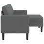 Sofá de 2 plazas con chaise longue en forma L gris oscuro 125cm by , Sofas - Ref: Foro24-4107062, Price: 303,60 €, Discount: %