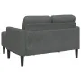 Sofá de 2 plazas con chaise longue en forma L gris oscuro 125cm by , Sofas - Ref: Foro24-4107062, Price: 303,60 €, Discount: %