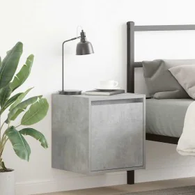 Mesilla de noche de pared gris hormigón 38x34x40 cm by , Nightstands - Ref: Foro24-861235, Price: 37,51 €, Discount: %