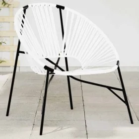 Silla de jardín con forma huevo ratán sintético blanco y negro by , Garden chairs - Ref: Foro24-4009288, Price: 93,63 €, Disc...