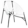 Silla de jardín con forma huevo ratán sintético blanco y negro von , Gartenstühle - Ref: Foro24-4009288, Preis: 93,63 €, Raba...