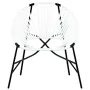 Silla de jardín con forma huevo ratán sintético blanco y negro von , Gartenstühle - Ref: Foro24-4009288, Preis: 93,63 €, Raba...