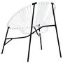 Silla de jardín con forma huevo ratán sintético blanco y negro von , Gartenstühle - Ref: Foro24-4009288, Preis: 93,63 €, Raba...