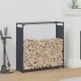 Leñero antracita 90x28x90 cm Acero laminado en frío de , Bolsas y soportes de leña - Ref: Foro24-864217, Precio: 64,19 €, Des...