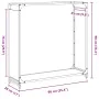 Leñero antracita 90x28x90 cm Acero laminado en frío de , Bolsas y soportes de leña - Ref: Foro24-864217, Precio: 64,19 €, Des...